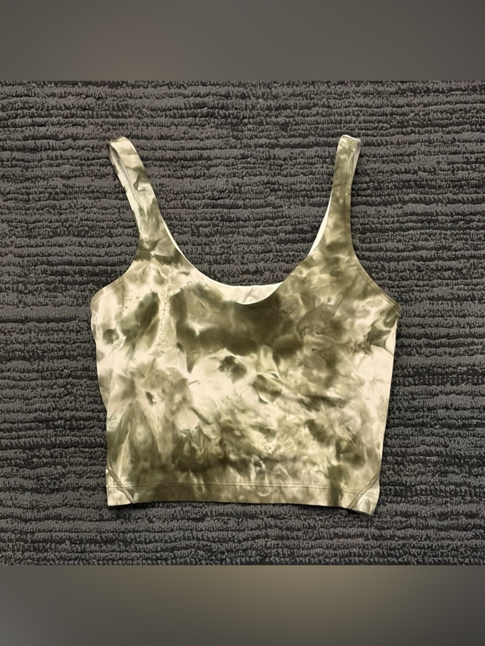 Lululemon Align Tank Diamond Dye Olive Green Athletic Crop Top